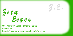 zita eszes business card